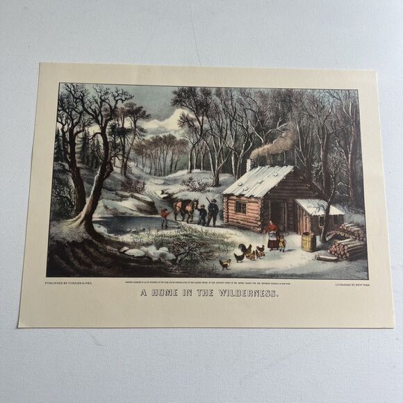 Currier & Ives Print Lot of 12 - Orig. Folder 9" x 12" Reprints Wall Art Vintage - Picture 10 of 16
